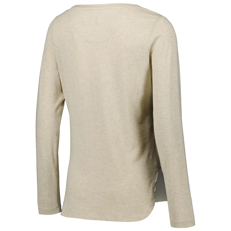 T-shirt à manches longues Oatmeal Fanatics Corporate Addison pour femme de Johnnie-O