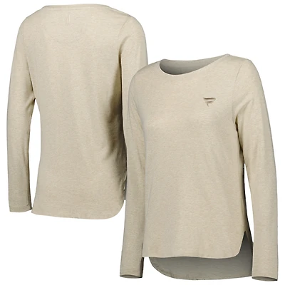 T-shirt à manches longues Oatmeal Fanatics Corporate Addison pour femme de Johnnie-O
