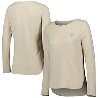 T-shirt à manches longues Oatmeal Fanatics Corporate Addison pour femme de Johnnie-O