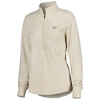 Women's johnnie-O Oatmeal Fanatics Corporate Kennedy Half-Zip Jacket