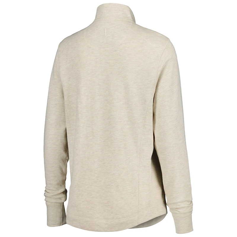 Women's johnnie-O Oatmeal Fanatics Corporate Kennedy Half-Zip Jacket