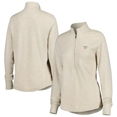 Women's johnnie-O Oatmeal Fanatics Corporate Kennedy Half-Zip Jacket