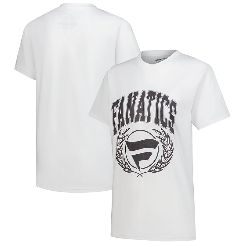 Women's Mitchell & Ness  White Fanatics Laurel Logo T-Shirt