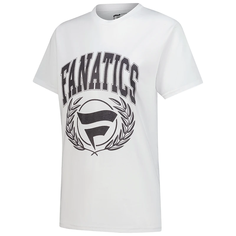 T-shirt Mitchell & Ness blanc pour femmes avec logo Fanatics Laurel