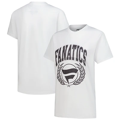 T-shirt Mitchell & Ness blanc pour femmes avec logo Fanatics Laurel