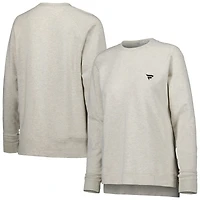 Women's Peter Millar Natural Fanatics Corporate Lava Wash Crew Tri-Blend Raglan Sweatshirt
