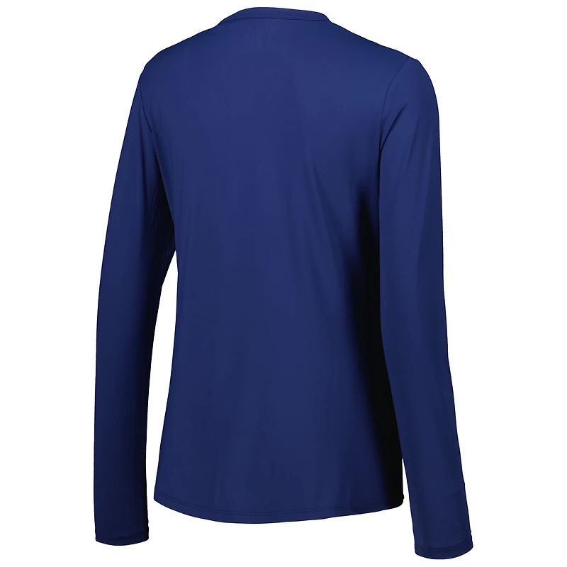 Haut à manches longues Chris Court bleu marine pour femme Peter Millar Fanatics Corporate