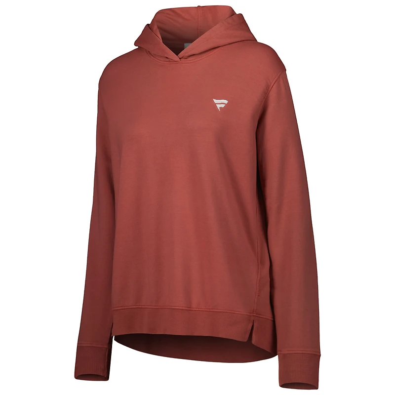 Women's Peter Millar Red Fanatics Corporate Lava Wash Tri-Blend Pullover Hoodie