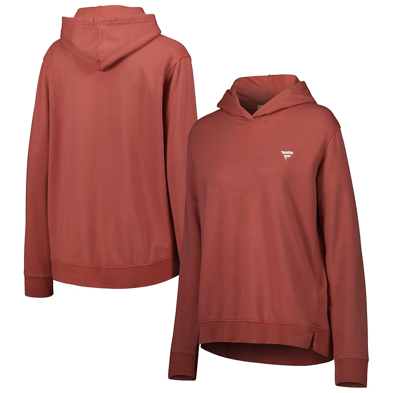 Women's Peter Millar Red Fanatics Corporate Lava Wash Tri-Blend Pullover Hoodie