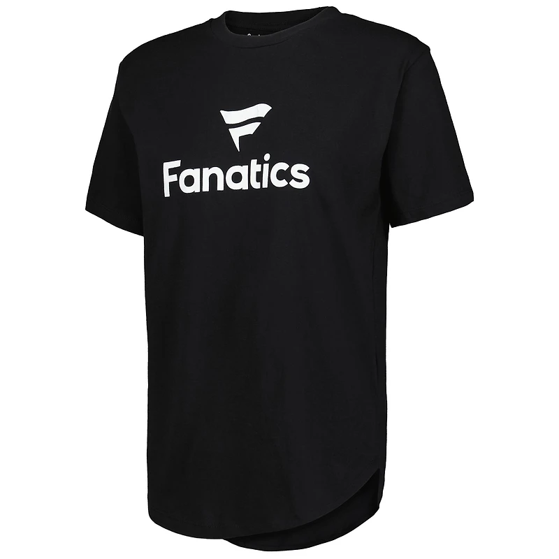 Women's Pressbox Black Fanatics Corporate Rounded Bottom T-Shirt