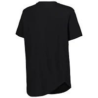 T-shirt noir à col rond pour femme Pressbox Fanatics Corporate