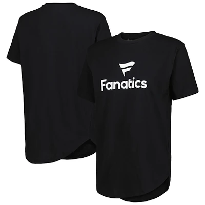 T-shirt noir à col rond pour femme Pressbox Fanatics Corporate