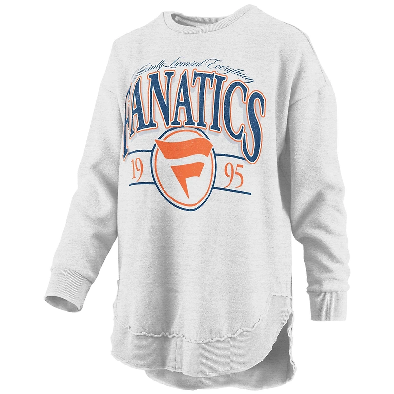 Sweat-shirt poncho à enfiler Pressbox Oatmeal Fanatics Corporate Melange pour femme