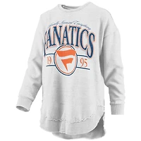 Sweat-shirt poncho à enfiler Pressbox Oatmeal Fanatics Corporate Melange pour femme