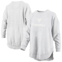Women's Pressbox Oatmeal Fanatics Corporate Melange Poncho Pullover Sweatshirt