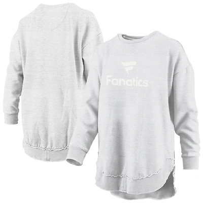 Women's Pressbox Oatmeal Fanatics Corporate Melange Poncho Pullover Sweatshirt