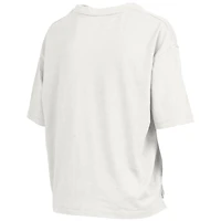 T-shirt surdimensionné à manches longues pour femme, blanc, style fanatique, de la collection Pressbox.