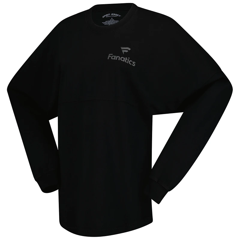 T-shirt surdimensionné à manches longues pour femme, bleu marine, style fanatiques
