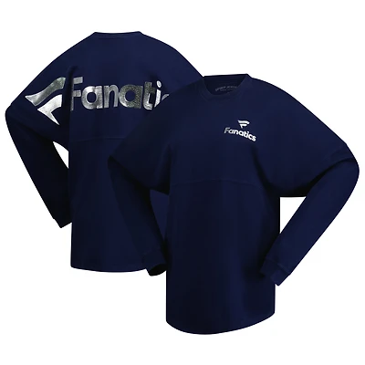 T-shirt surdimensionné à manches longues pour femme Spirit Jersey Black Fanatics Corporate
