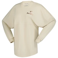 T-shirt surdimensionné à manches longues pour femme Spirit Jersey Oatmeal Fanatics Corporate