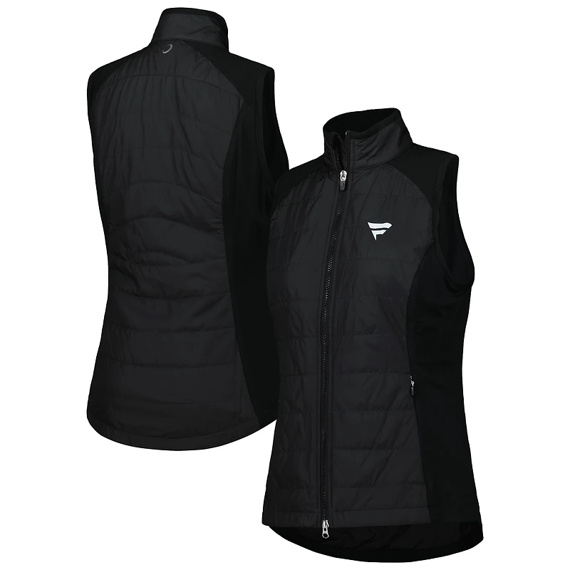 Gilet à double fermeture éclair intégrale Fanatics Corporate Tess pour femme, noir, Zero Restriction