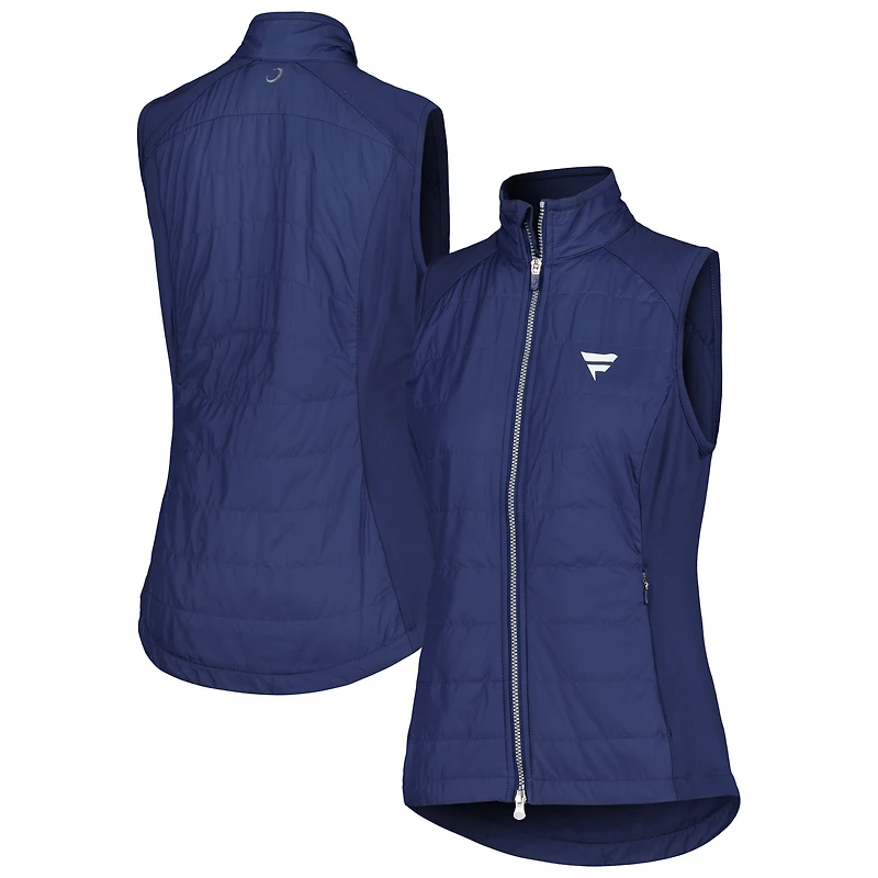 Gilet à double fermeture éclair intégrale Zero Restriction Navy Fanatics Corporate Tess pour femme