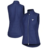 Gilet à double fermeture éclair intégrale Zero Restriction Navy Fanatics Corporate Tess pour femme