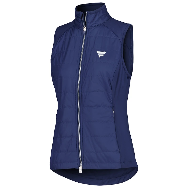 Gilet à double fermeture éclair intégrale Zero Restriction Navy Fanatics Corporate Tess pour femme