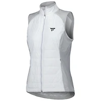 Gilet à double fermeture éclair intégrale Fanatics Corporate Tess pour femme, blanc, Zero Restriction
