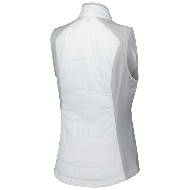 Gilet à double fermeture éclair intégrale Fanatics Corporate Tess pour femme, blanc, Zero Restriction