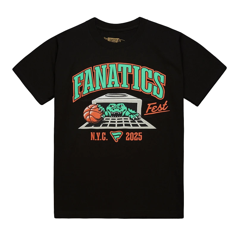 T-shirt Mitchell & Ness noir Fanatics Fest 2025 Gator pour homme