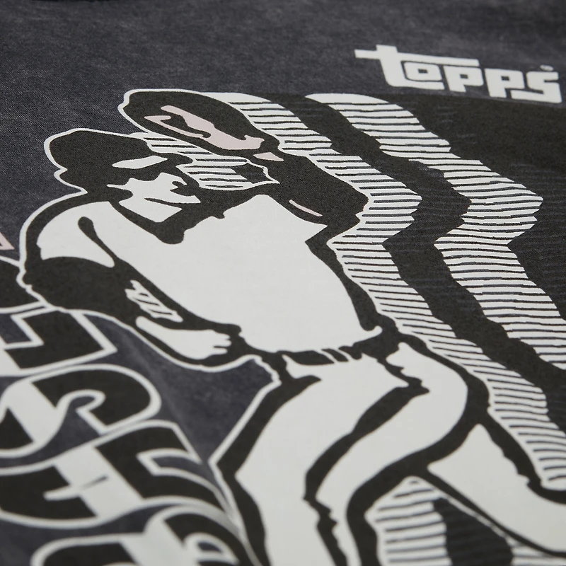 T-shirt noir délavé Topps Fanatics Fest 2025 pour homme, Mitchell & Ness
