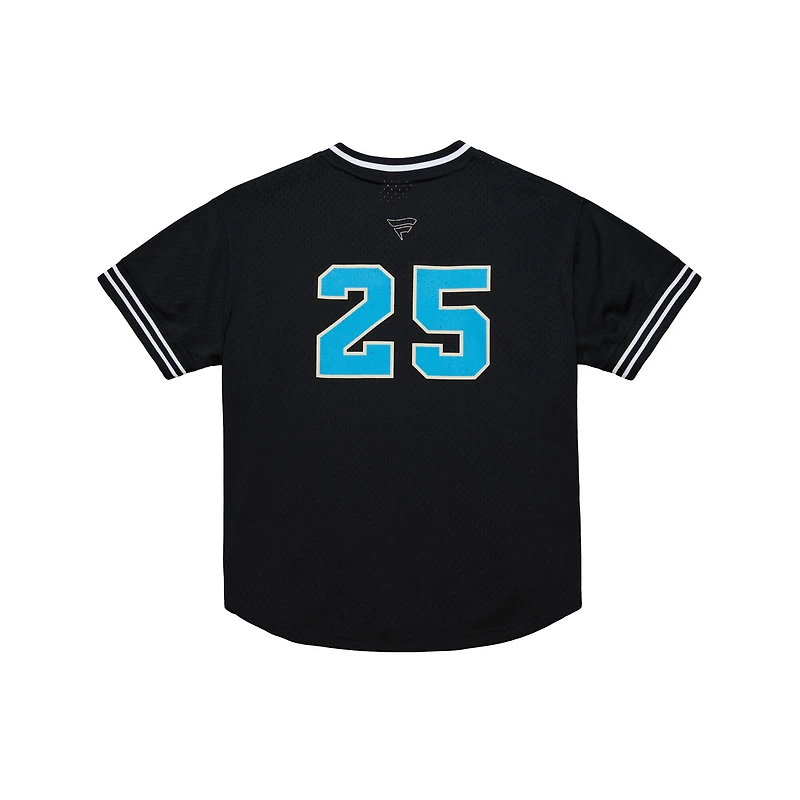 Maillot col V Mitchell & Ness Black Fanatics Fest 2025 pour homme