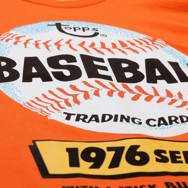 T-shirt orange Mitchell & Ness Fanatics Fest 2025 Topps 1976 Baseball Pack pour homme