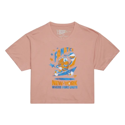 T-shirt court modifié Mitchell & Ness Pink Fanatics Fest 2025 Ball Out pour femme