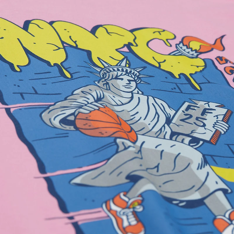 T-shirt boyfriend Liberty Bounce rose Mitchell & Ness pour femme, Fanatics Fest 2025