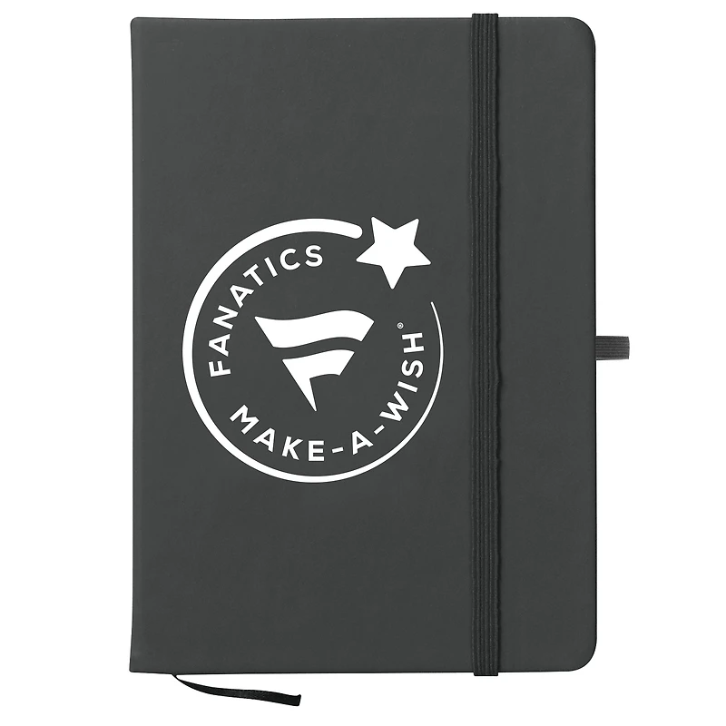 Carnet de notes WinCraft Fanatics Make-A-Wish noir 5" x 7"