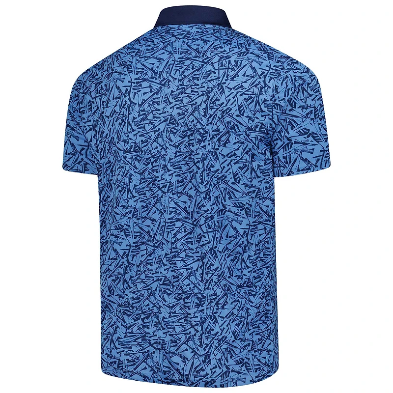 Polo Nike bleu marine Farmers Insurance Open Victory Performance à imprimé intégral pour homme