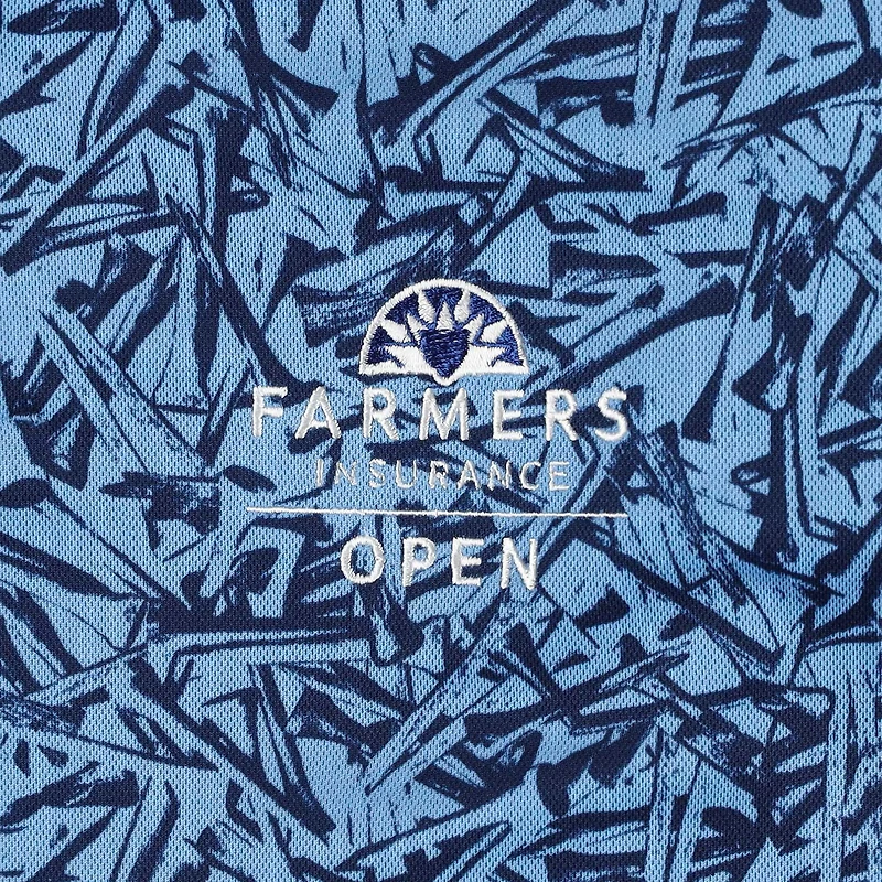 Men's Nike  Navy Farmers Insurance Open Victory All-Over Print Performance Polo