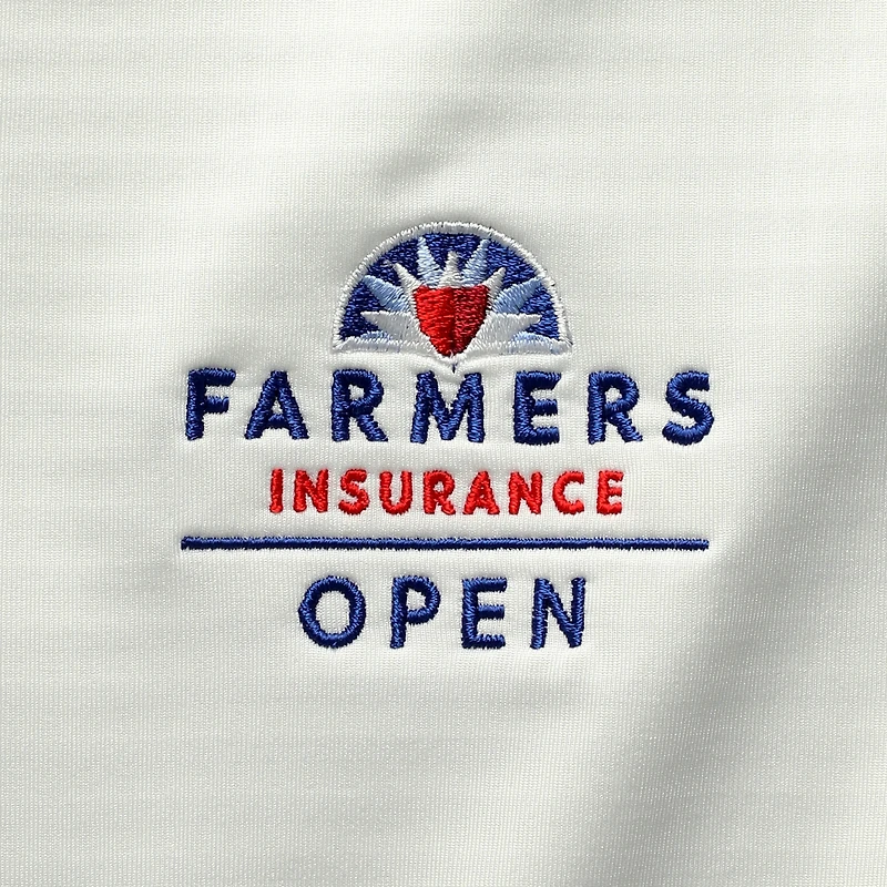 Pull Nike blanc Farmers Insurance Open Victory Performance à demi-zip pour homme