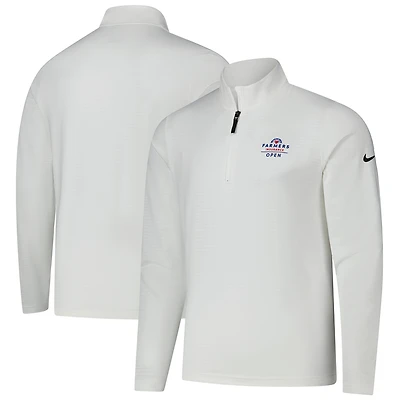 Pull Nike blanc Farmers Insurance Open Victory Performance à demi-zip pour homme