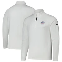 Pull Nike blanc Farmers Insurance Open Victory Performance à demi-zip pour homme