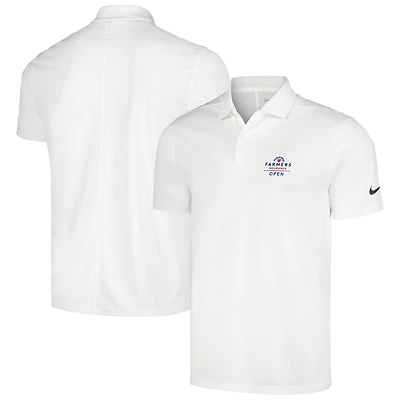 Polo Nike blanc Farmers Insurance Open Victory Solid Performance pour homme