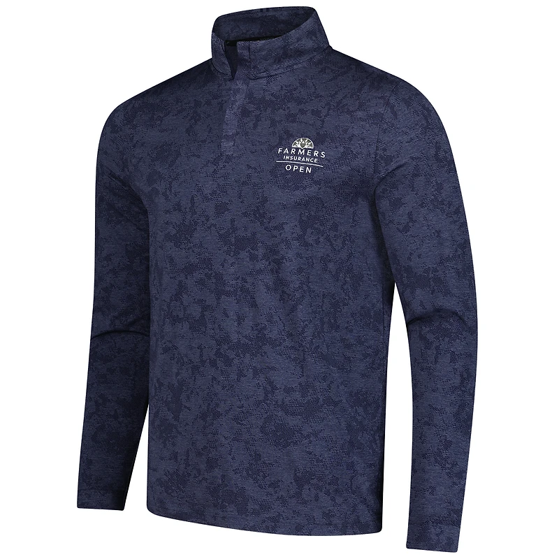 V110536 FARMIN 190 Homme Under Armour SP25 Farmers Insurance Open Line Dye Jacquard 1/4 zip SWTMENZPM UM1204