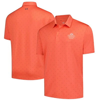Polo Leaf Lane Open Drive 2025 Farmers Insurance Orange Under Armour pour homme