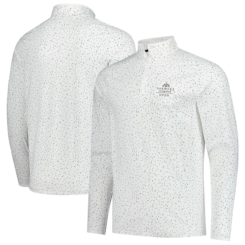 V110536 FARMIN 0 Under Armour SP25 Farmers Insurance Open T2 pour homme Vert Hit of Miss 1/4 Zip SWTMENZPM UM1207