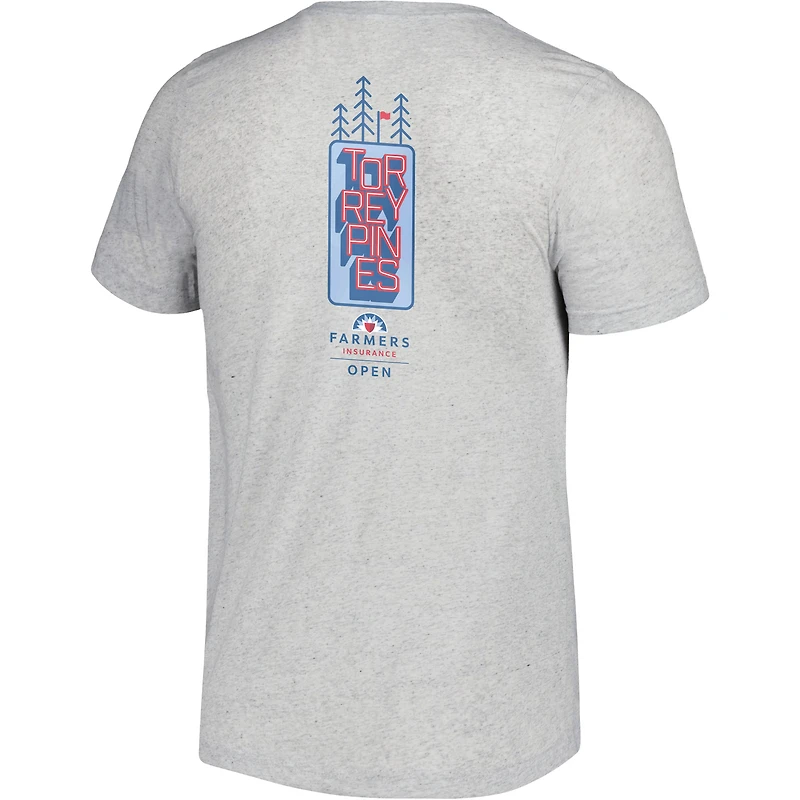 T-shirt à trois mélanges ouvert Ahead Heather Grey Farmers Insurance pour homme