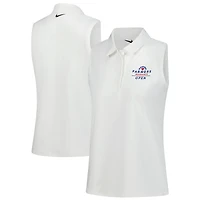 Polo sans manches Nike blanc Farmers Insurance Open Victory Performance pour femme