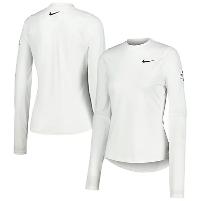 Women's Nike White Farmers Insurance Open UV Victory Performance Long Sleeve Top