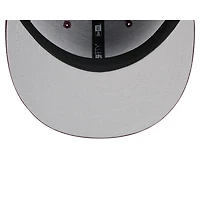 Casquette ajustée 59FIFTY pour homme New Era, bordeaux, thème Fayetteville Woodpeckers